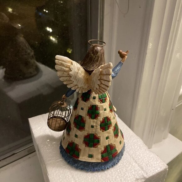 Jim Shore Angel with Bird Cage 2002 Figurine 105168 Heartwood Creek 6.5" - Picture 2 of 4